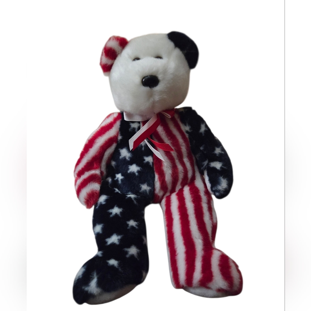 Vtg 90s TY Spangle The Bear Large Plush
